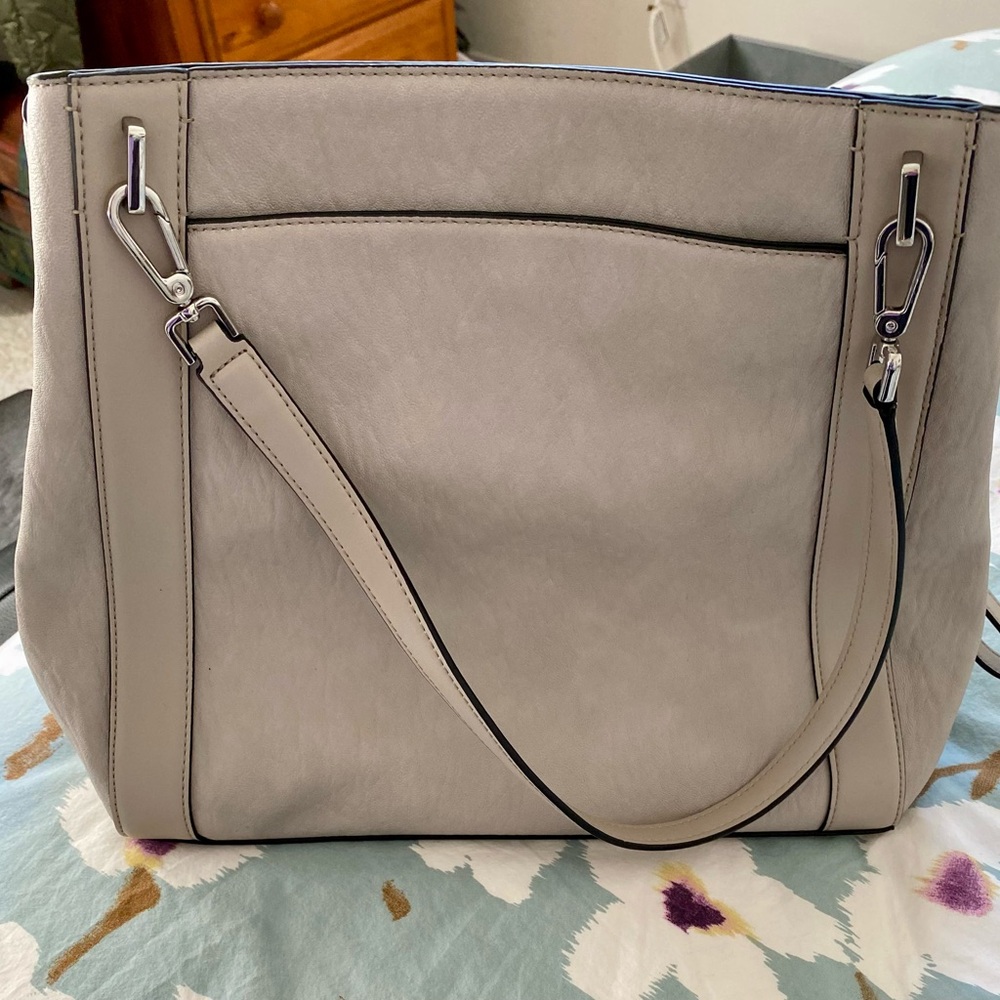 Calvin Klein Gray Structured Shoulder Bag with double Strap